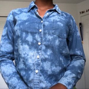 tie-dye button up shirt